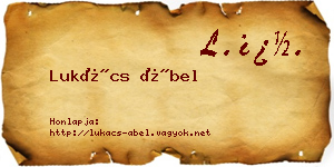 Lukács Ábel névjegykártya