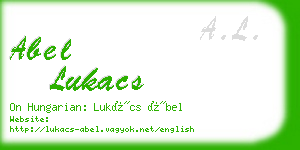 abel lukacs business card